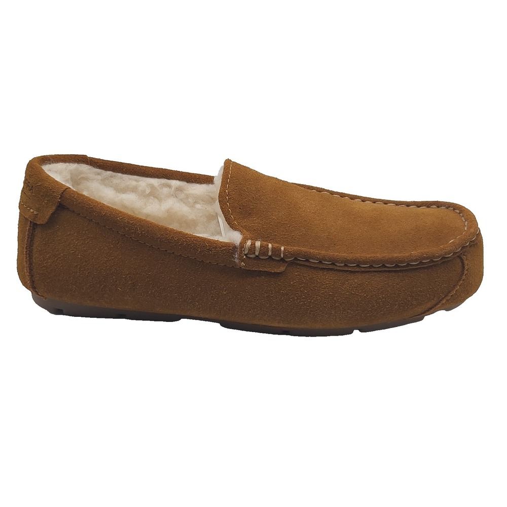 Koolaburra By UGG Tipton Mens 9 Chestnut Suede‎ Moc Slippers Lined 1105893
